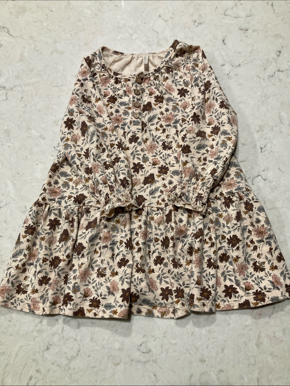 Rylee + Cru Cream Floral Ruffle Hem Skirted Top